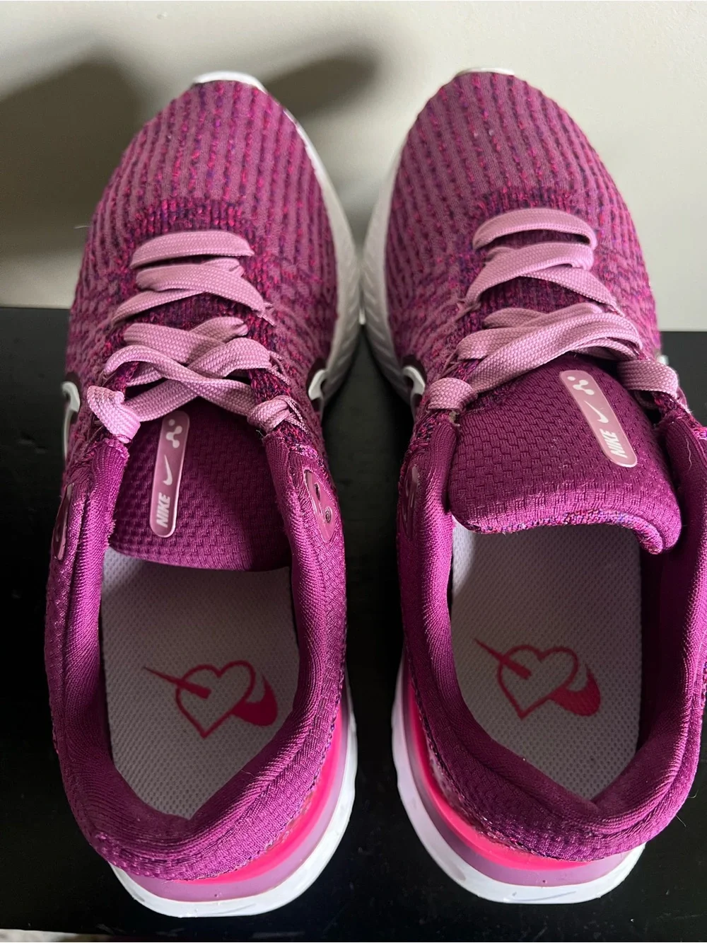 Nike React Infinity Run Flyknit 3 Womens Size 8 Bordeaux Purple DD3024 500